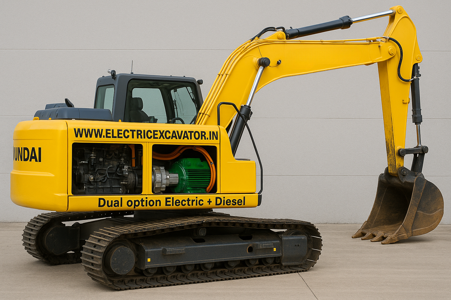 electric diesel dual excavator